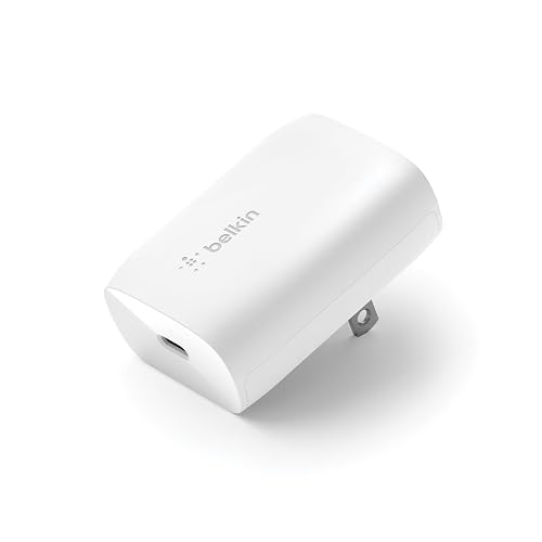 Belkin USB C Charger Block 30W, USB-C Power Delivery, PPS Super Fast Charging - Samsung Galaxy S25, Apple iPhone 17, Air, Pro Pro Max, iPad, AirPods