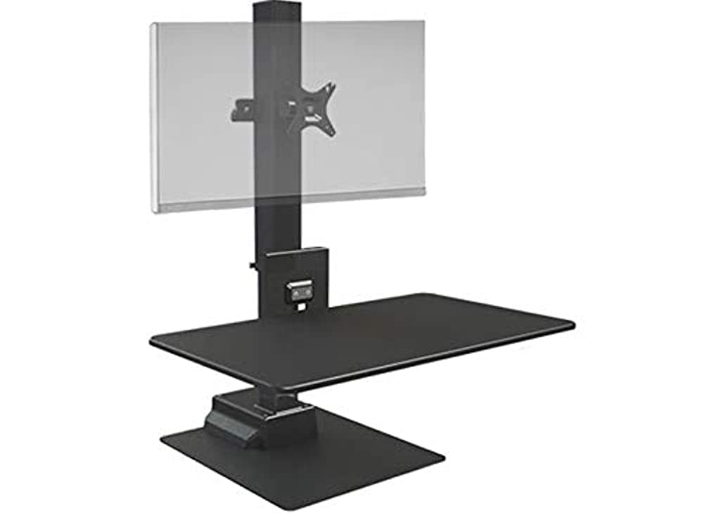 Ergotech Freedom Electric Stand, Includes Full Swivel/tilt E-Stand for one Computer Monitor Screen, Touch of a Button Height Adjustment, 88.2lbs