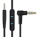 EARLA TEC Replacement Audio Cable Cord Extension Wire for Bose QuietComfort QC25 QC35 Headphones with in line Mic Volume Control (Black)