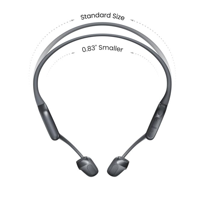 SHOKZ OpenRun Pro 2 Mini - Premium Bone Conduction Open-Ear Bluetooth Sport Headphones Black (Renewed)