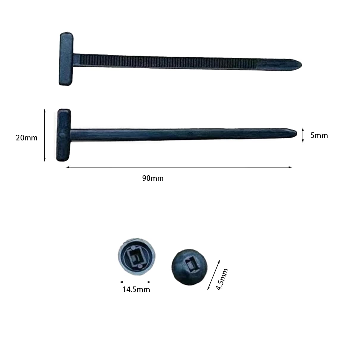 150 Pcs New Multifunctional Nylon Universal Cable Ties with Pin Buckle Design - UV Resistant Plastic Fasteners for Car Body Repair & Daily Automotive
