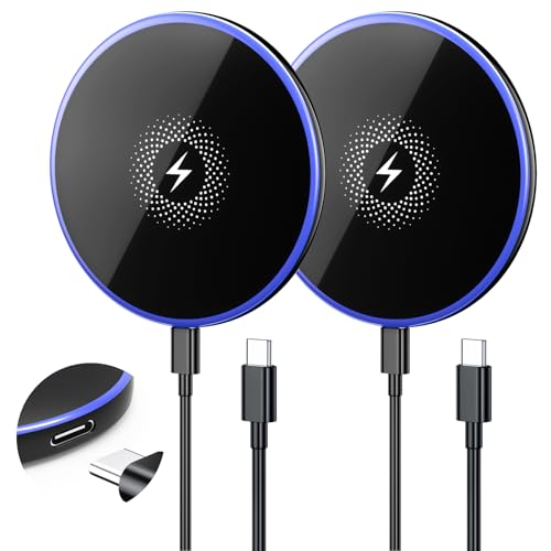 Wireless Charger 2Pack 6FT 15W Samsung Magnetic Wireless Charger Fast Charging Pad for Samsung Galaxy S26 S25 Ultra/S24 FE/S23 Ultra/S22/S21/Z Google