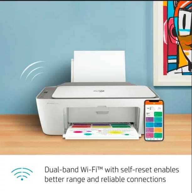 HP DeskJet 2723e All-in-One Wireless Color Inkjet Printer?Print Scan Copy - LCD Display, 4800 x 1200 dpi, 9 Months Free Instant Ink WiFi, Bluetooth
