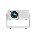 Mini Projector with WiFi and Bluetooth?Auto Keystone&Electric Focus&Rotatable?Built-in Stand Projector Android Projector Suitable