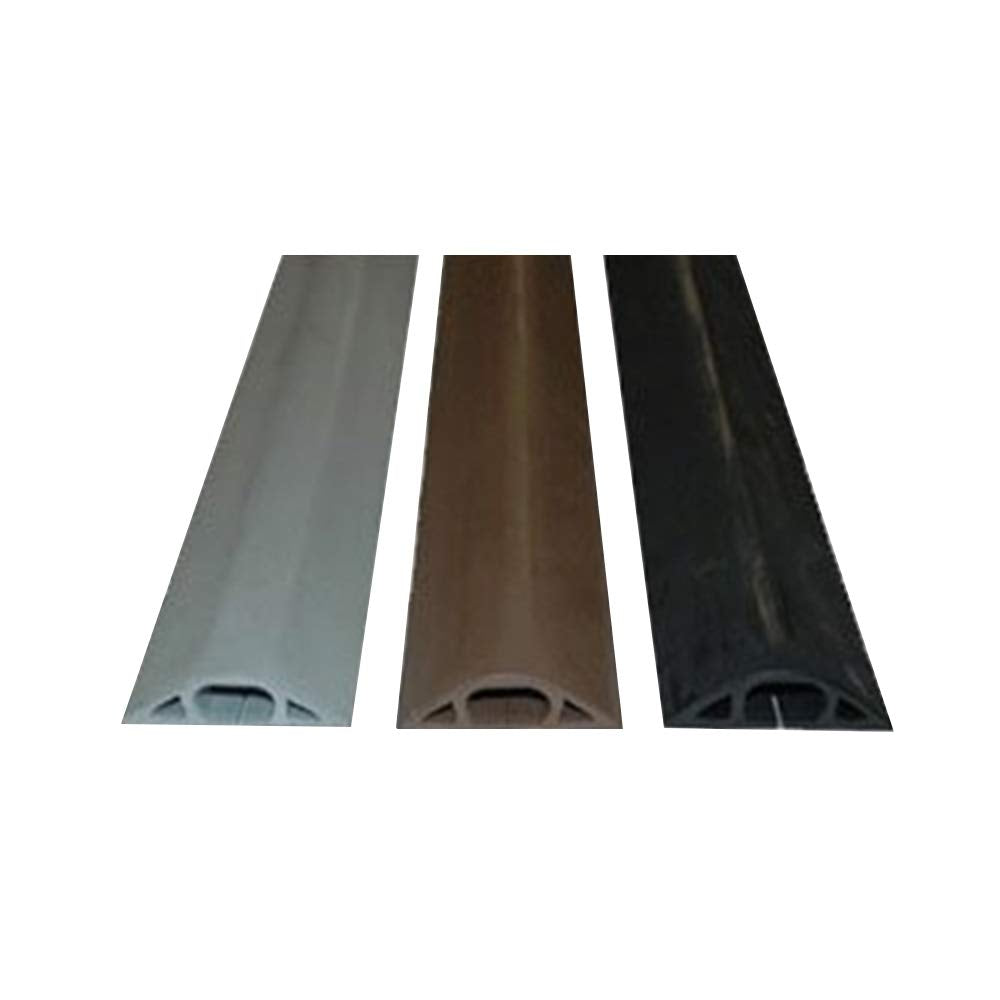Electriduct D-22 Rubber Duct Cord Cover 1x5/8 Inch Channel Flexible Wire Protector - 5 Feet (Gray)