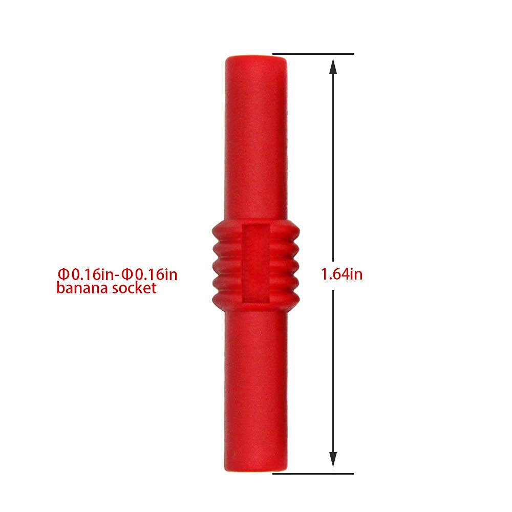 GDQLCNXB 10Pcs Insulated 4mm Banana Jack Female to Female Banana Socket Connectors Coupler for 4MM Banana Plug Extension Adapters
