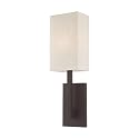 Livex Lighting 42423-07 Transitional One Light Wall Sconce from Hayworth Collection in Bronze/Dark Finish
