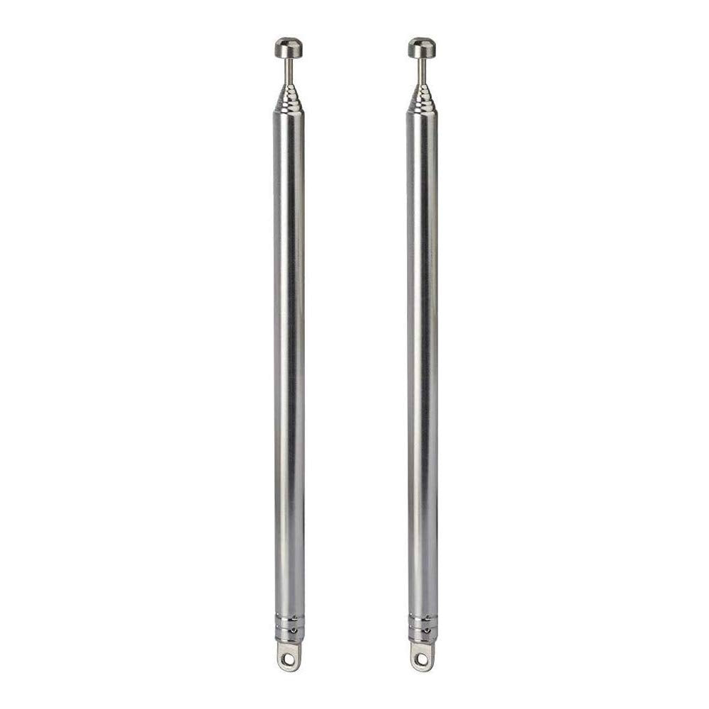 EJOYS 7-Sections 22'' Telescopic FM Antenna Replacement Compatible with Indoor Portable Radio Bluetooth Stereo Receiver AV Audio Vedio Home Theater