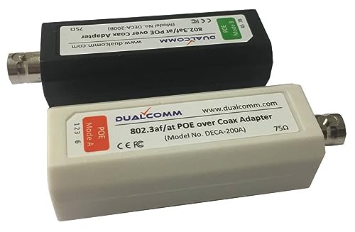 POE Ethernet-over-Coax Adapter Kit (DECA-200-10M, 10Mbps Version) - By Dualcomm