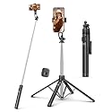 71" Selfie Stick Tripod, All in One Quadripod with Remote & Phone Holder, Extendable Cell Phone Tripod, Travel Tripod Stand Compatible with for Cell