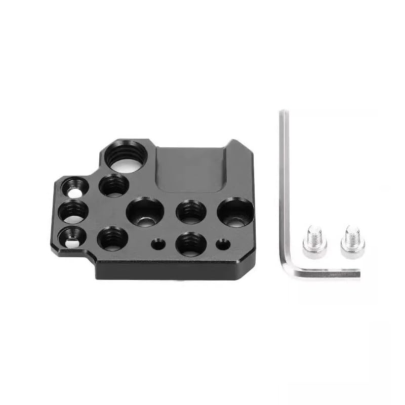 ThtRht Gimbal Stabilizer Side Extension Plate with Cold Shoe 3/8'' 1/4'' Thread Screw Mount Plate Adapter for DJI Ronin RS 3 Mini RS 4 Pro RSC2 DSLR