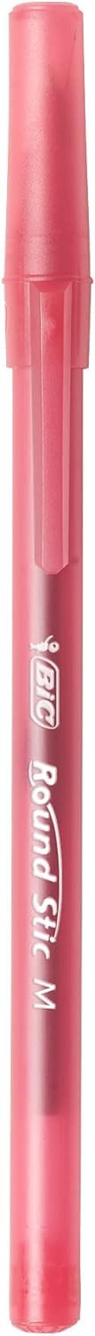 BIC Round Stic Xtra Life Pens, Medium Point 1.0mm, Red Ink, 48 Pack