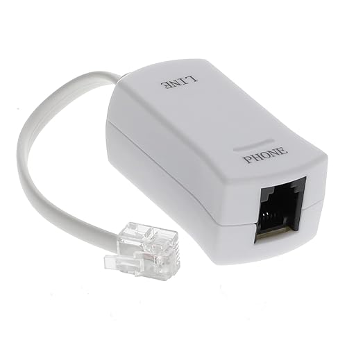 InstallerParts DSL Modem Phone Filter - for Interference Elimination and Static Noise Blocker | for Answering Machine, Fax Machine, Telephones
