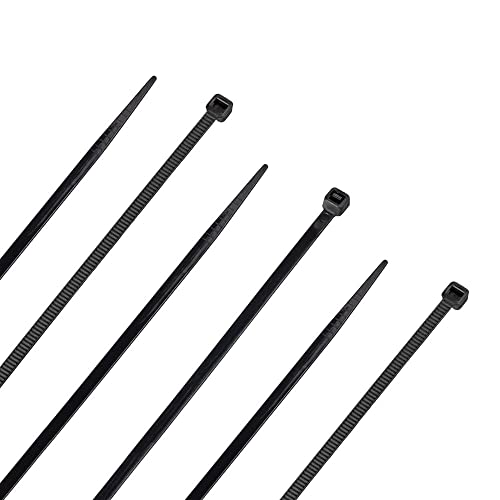 4-Inch Nylon Cable Ties, Black, 18 lbs, 100 Pack