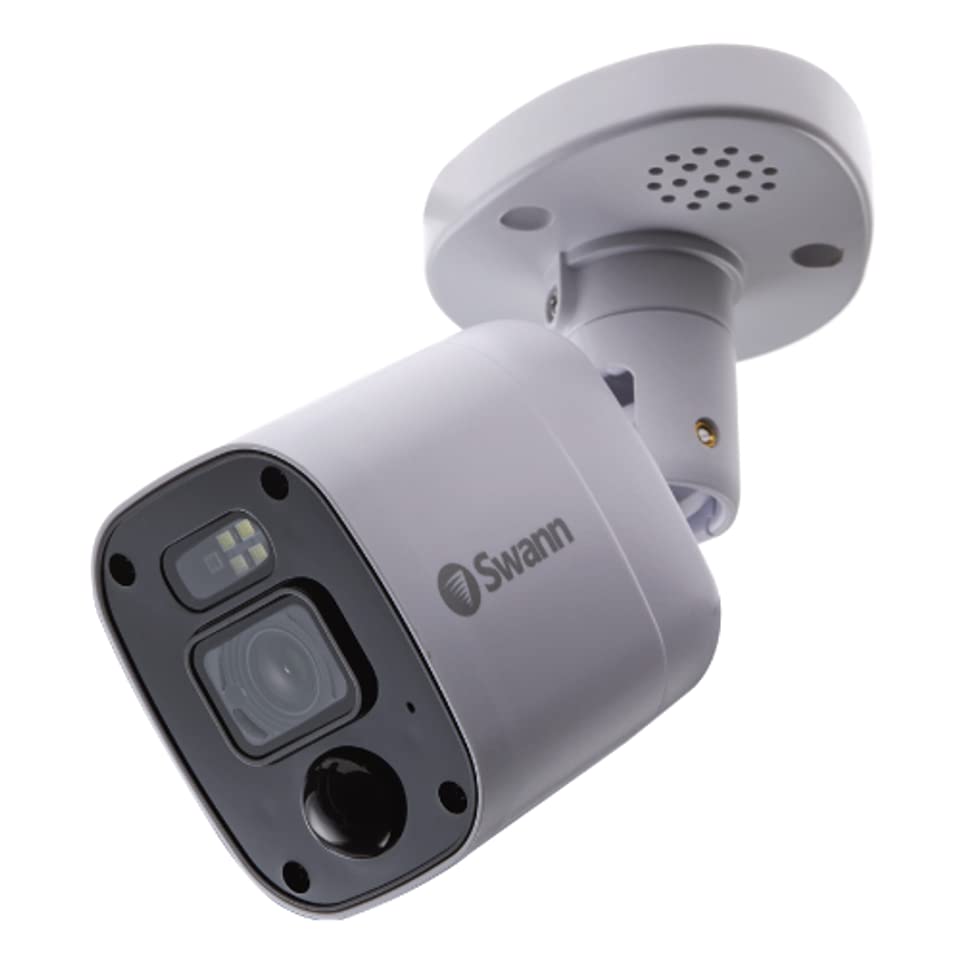 Swann Enforcer™ 4K Add-On Indoor/Outdoor Bullet Camera - PRO-4KMQB 2 Pack with Siren and Mic