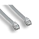 Monoprice 100941RJ12 6P6C Reverse Landline Telephone Cable, 14-Feet for Voice