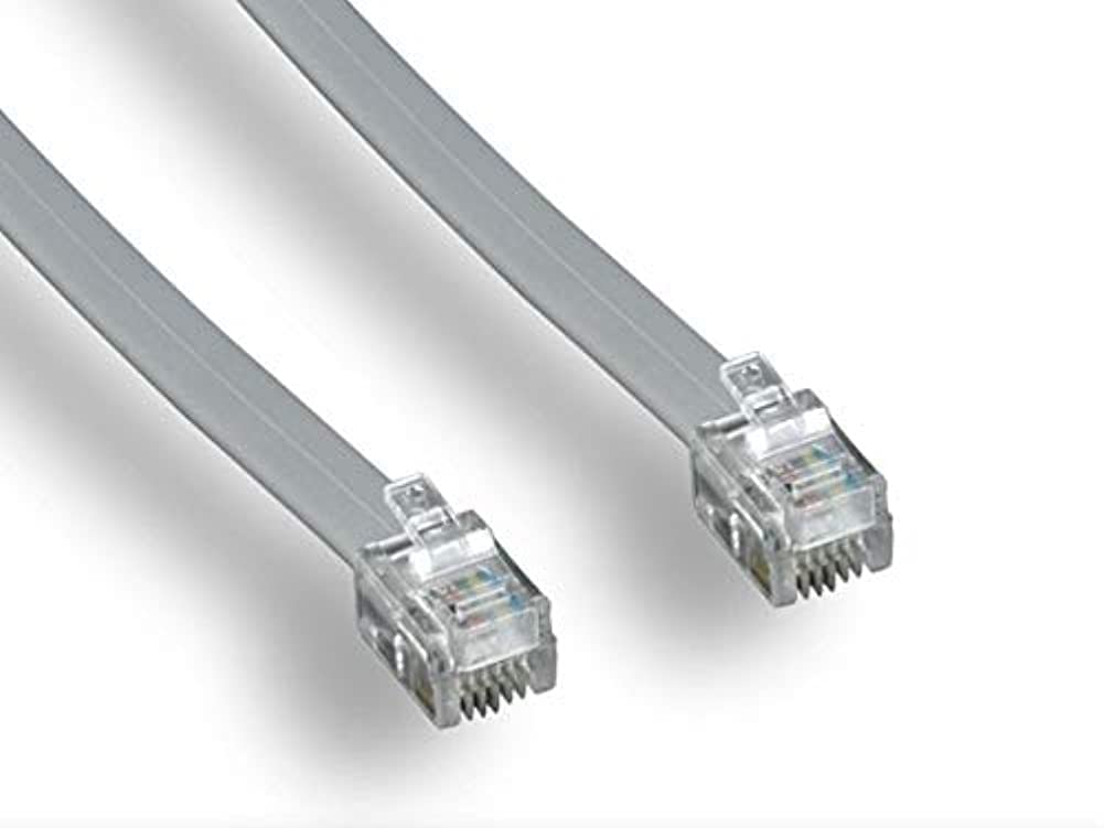 Monoprice 100941RJ12 6P6C Reverse Landline Telephone Cable, 14-Feet for Voice