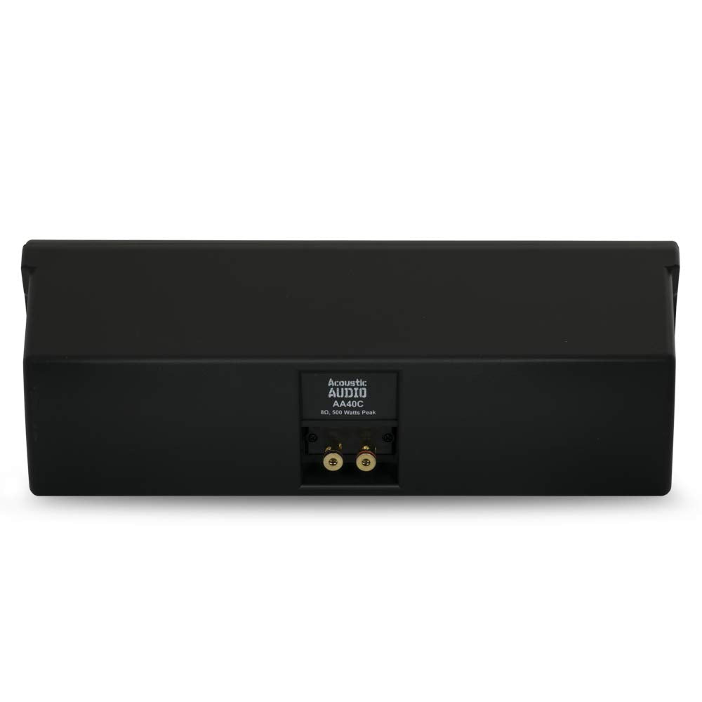 Acoustic Audio by Goldwood Acoustic Audio AA40CB Indoor Center 3 Way Speaker 500 Watts Black Bookshelf, 4-Inch