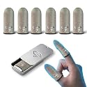 Bluradio 6 Pack Silver Fiber Gaming Finger Sleeves