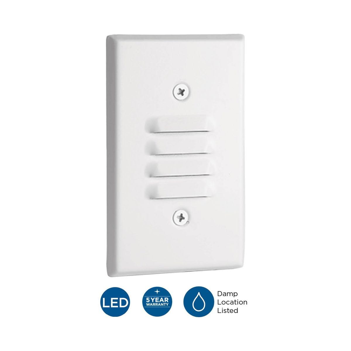 Progress Lighting LED Indoor Louvered Step Light, Indoor, P660003-028-30K, Satin White