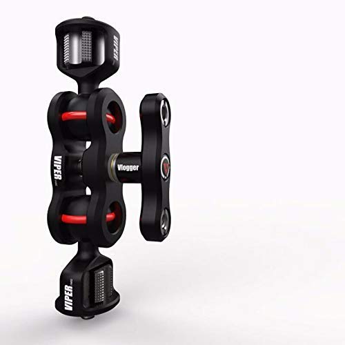 Mivitar VVM302 Articulating Magic Arm Mount Double Ballheads 1/4" Screw Camera Holder for Camera LCD Field Monitor,LED Light,Audio Recorders,Camera
