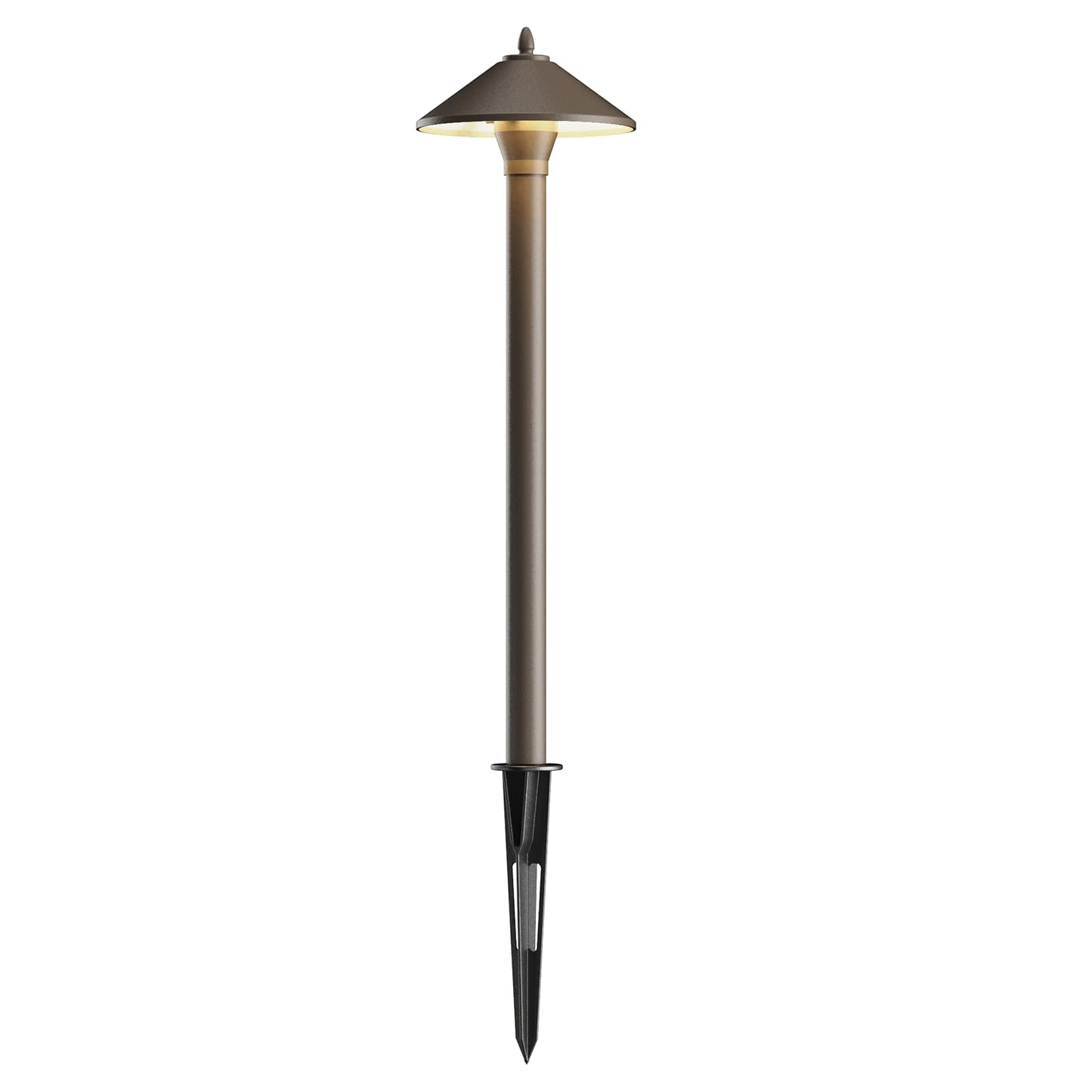 GOODSMANN Landscape Lighting Low Voltage Outdoor Path Lights Halogen Pathway Light Wired 10W 25 Lumen 2700K Warm White Metal 12V AC Bronze Electric