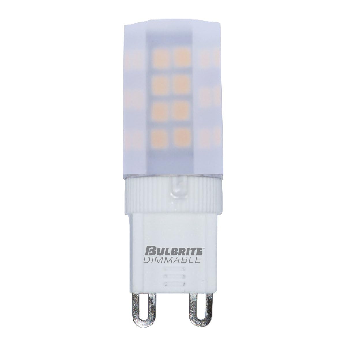 Bulbrite LED Mini T6 Dimmable Bi-Pin Base (G9) Light Bulb 40 Watt Equivalent 3000K, Frost 1-Pack