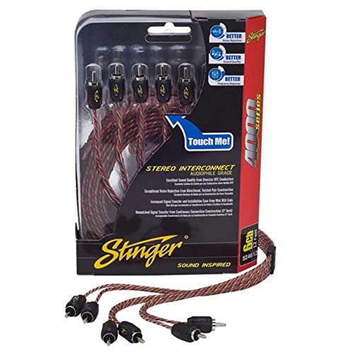 Stinger SI4617 17-Foot 4000 Series Professional 6 Channel RCA Interconnects