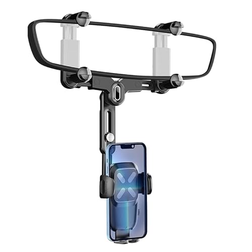 WUITIN Car Phone Mount, 360 Rotatable and Retractable, Anti-Shake Design, Compatible with Samsung, iPhone, Sony