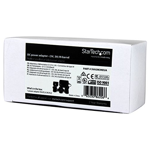 StarTech.com Replacement 5V DC Power Adapter - 5 Volts, 3 Amps