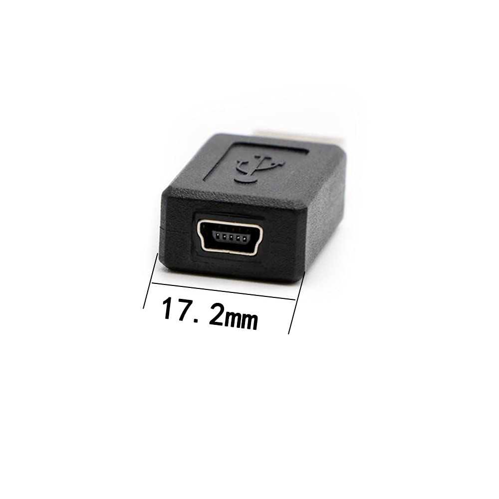 rgzhihuifz 3 Pack USB 2.0 A Male to USB B Mini 5 Pin Female Adapter Converter