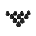 5 Pairs of Double Flange Replacement Earbud Tips fit Powerbeats, LG, Symphonized, iFrogz, Mpow, Skullcandy, Panasonic Headphones (Black)