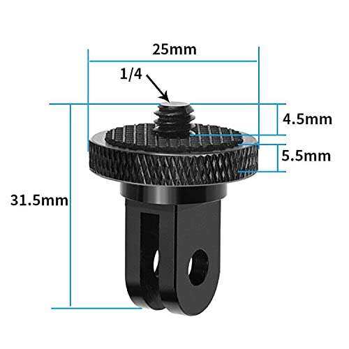 Mini Tripod Mount Adaptor Aluminum Alloy CNC 1/4 Screw Head Adapter for GoPro Hero 8 7 6 5 for DJI Sony EKEN Camera Accessories