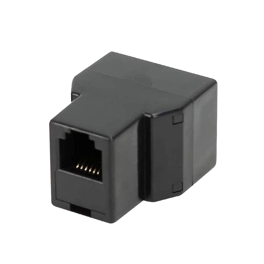 AIMIJIA 3Female Telephone Splitter Adapter Cable,Telephone Landline Cable Connector and Separator (RJ12 6P6C-3 Pack)