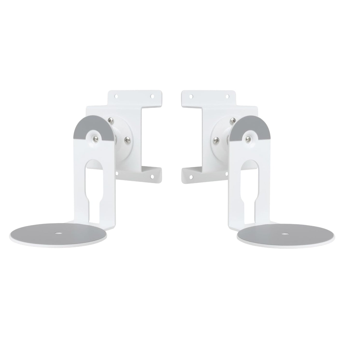 Fbyuitap 2 Pack Metal Wall Mount Compatible with Sonos Era 100, Adjustable Swivel Wall Mount Bracket Speaker Stand, White (White)