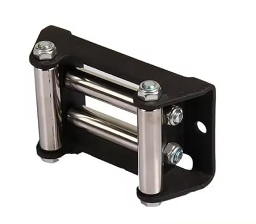 HLMOptimo 4-7/8 inch Winch Roller Fairlead 4 Way 4-7/8” Universal Mount Cable Guide Heavy Duty Nut Disassembly ATV UTV 2000-3500 LBS