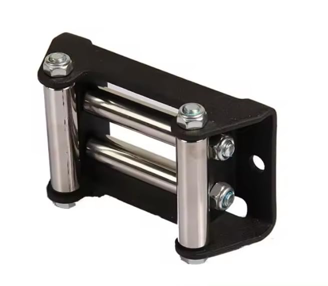 HLMOptimo 4-7/8 inch Winch Roller Fairlead 4 Way 4-7/8” Universal Mount Cable Guide Heavy Duty Nut Disassembly ATV UTV 2000-3500 LBS