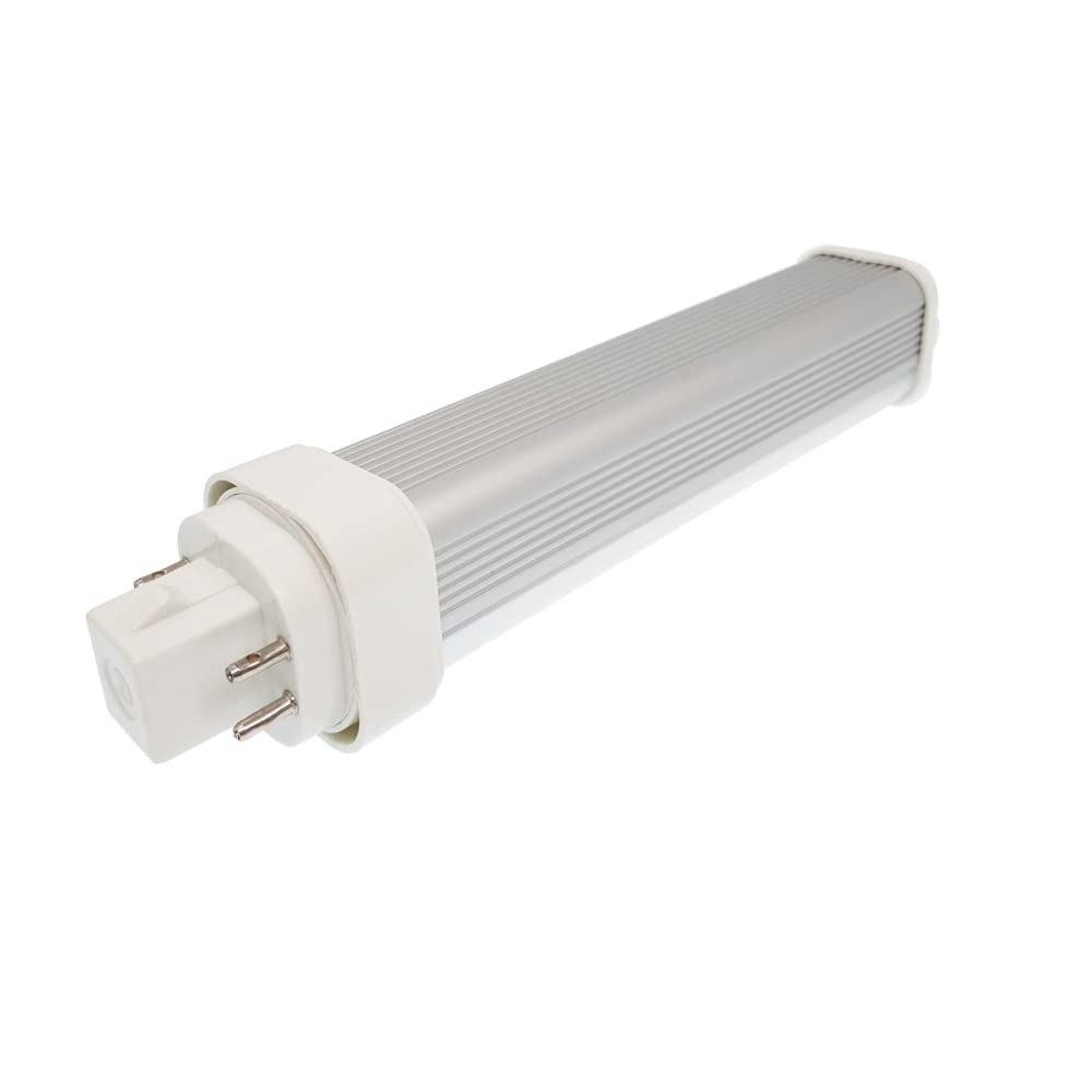 E-Simpo 11W LED GX24Q 4-pin Base Light Bulb Replace PL-C 26W CFL GX24/G24Q Horizontal LED PL Retrofit Lamp Frosted 180D Side Light Warm White 3500K