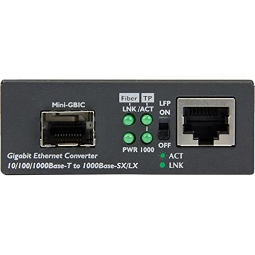 StarTech.com Multimode / Single Mode Fiber Media Converter - Open SFP Slot - 10/100/1000Mbps RJ45 Port - LFP Supported - IEEE 802.1q Tag VLAN - , TAA