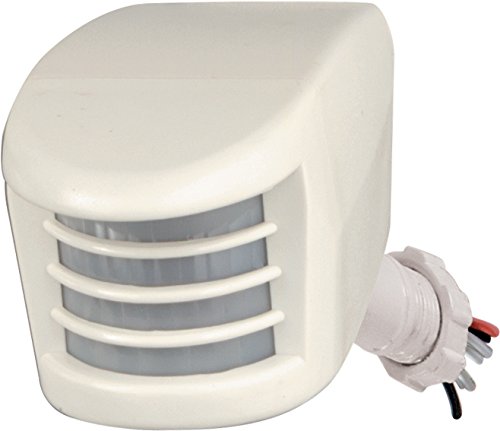 Nuvo Satco SF76/500 Durable All Weather Plastic Motion Infrared Security Sensor, White 3.00x8.50x2.50