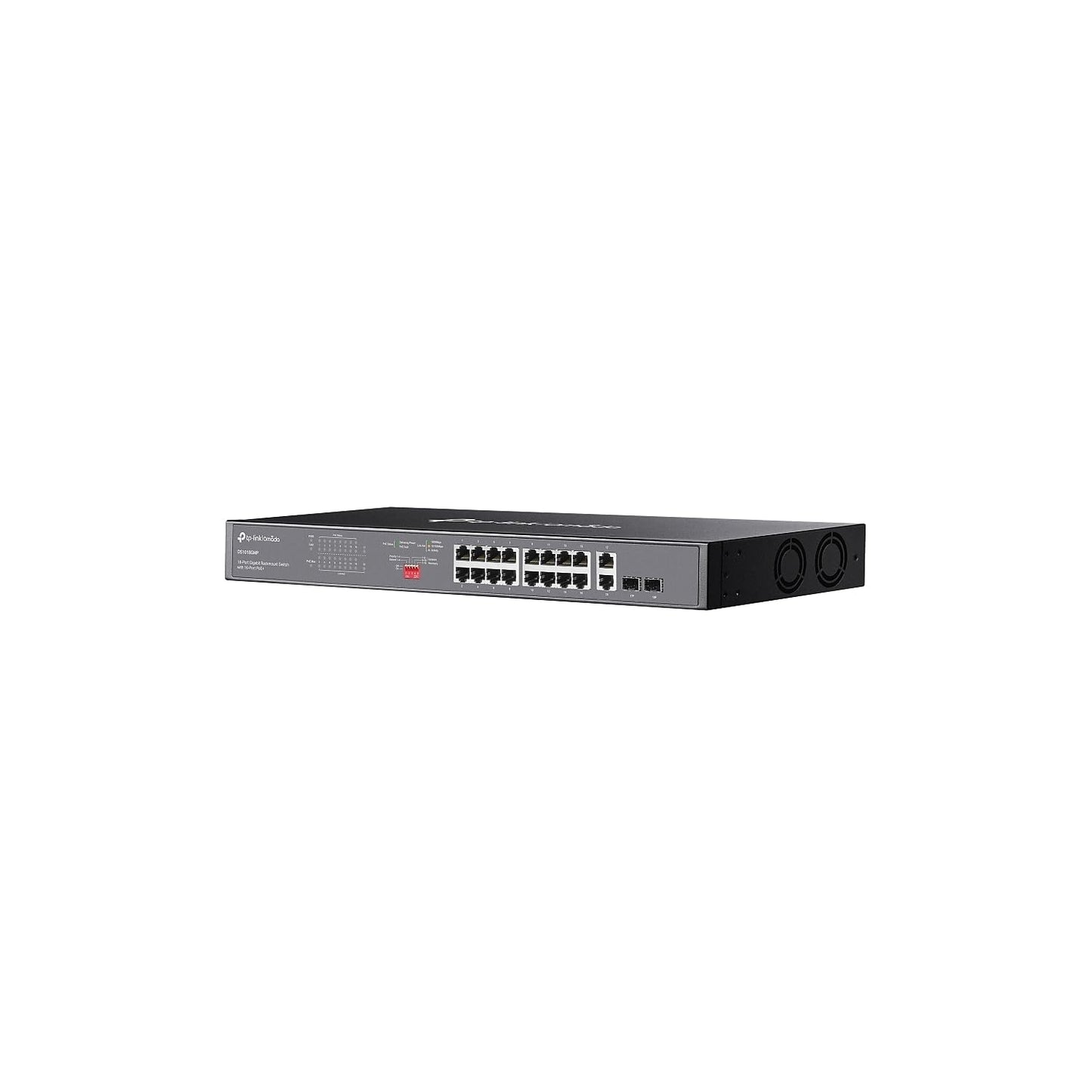 TP-Link Omada 18-Port Gigabit Ethernet PoE Unmanaged, 128 MB/s, Black (DS1018GMP)