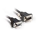 C2G 52102 Panel-Mount HD15 SXGA Male to SXGA Female Monitor Extension Cable, Black (100 Feet, 30.48 Meters)