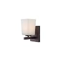 Canarm IVL472A01ORB Ltd Hartley 1 Light Vanity, Oil Rubbed Bronze with Flat Opal Glass