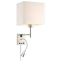 HomeFocus Bedside Wall Light with LED Reading Lamp,Swing Arm Wall Lamp,Wall Sconces