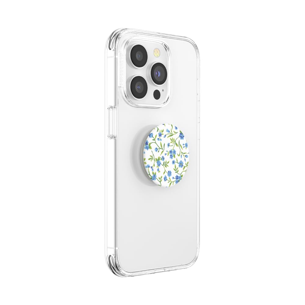 PopSockets Adhesive Phone Grip, Holder, Phone Stand, Flower - Blue Ditsy