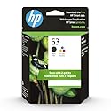 HP 63 Black, Tri-Color Ink Cartridge Printers (2-Pack), Works with DeskJet 1112, 2130, 3630 Series; Envy 4510, 4520; OfficeJet 3830, 4650, 5200