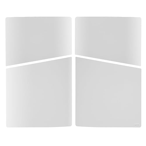 YIBEICO 4PCS Faceplate Replacement for PS5 Slim Digital Edition,Side Plate Shell Accessories,Hard Shockproof,Anti-Scratch Dustproof,ABS Case,White
