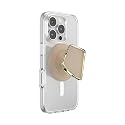 PopSockets Phone Grip for MagSafe, Magnetic Holder, Phone Stand, Crystal - Enamel Latte Cut
