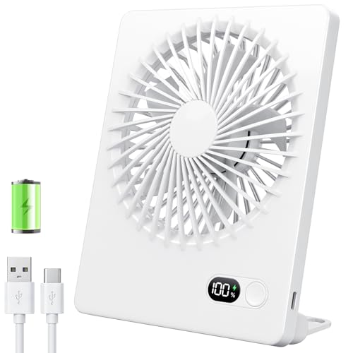 Zuvas Desk Fan Small Rechargeable Battery Table Fans for travel Ultra Quiet