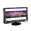 Comp Bind Technology Cover Compatible with Dell 27'' FHD Monitor S2721HSX (Center Cutout for Monitor Swing arm) Front Clear Transparent Marine Black